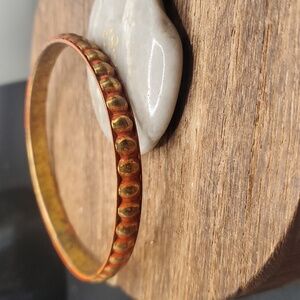 Burnt‎ orange southwestern raised bracelet B2824